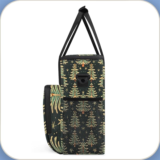 Magic Tree Christmas Coffee Maker Carrying Bag Portable Travel Storage Tote Bag Compatible with K-Mini or K-Mini Plus Single Serve Coffee Brewer Carrying Case with Multiple Pockets &amp Shoulder St