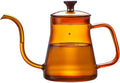 Coffee Maker Coffee Kettle Long Mouth Coffee Pot Gooseneck Thin Mouth Kettle Brewers Handmade Coffee Machine Glass Drip Kettle (35 0 ml/600 ml) Coffee Presses (Color : Yellow 350 ml)