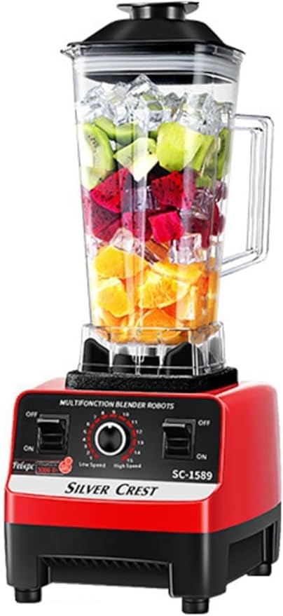 Heavy Duty Professional Blender Peak 2200W Commercial Grade Bar Blender With 70Oz Container For Shakes Smoothies Ice Crushing Frozen Fruits Soups Dry Grinding (Red)