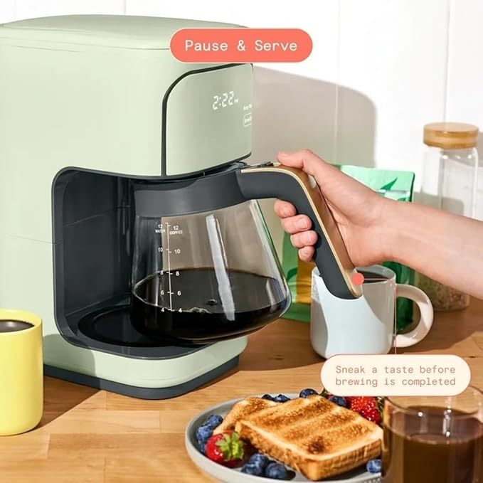 Coffee Maker 12-Cup Programmable Drip Coffee Maker Adjustable Brew Strength Keep Warm Function Easy-to-Use Coffee Machine