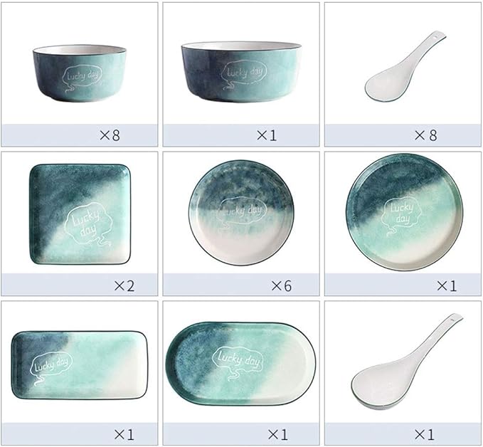 Elegant Dinnerware Set Dinner Plates Bowls Set Luxurious Dinnerware Full Service Set Dinner Salad Appitizer Dessert Plate Bowls Gift Idea For Any OccasionD