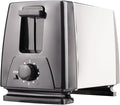 Extra 2-Slice Wide Slot Toaster with 6 Browning Settings Stainless Steel Toaster with Auto-Centering Crumb Tray &amp Stop Button – Silver Black