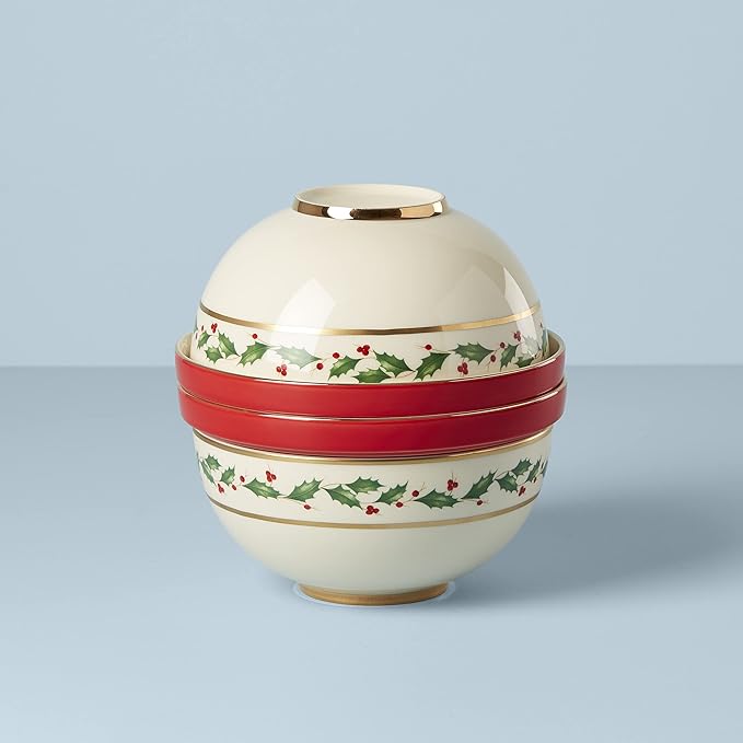 Lenox 893494 Holiday Luna Nesting Dinnerware Set Christmas Hosting