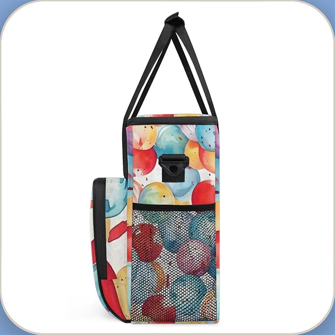 Abstract Sport Ball Coffee Maker Carrying Bag Portable Travel Storage Tote Bag Compatible with K-Mini or K-Mini Plus Single Serve Coffee Brewer Carrying Case with Multiple Pockets &amp Shoulder Str