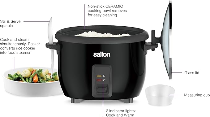 Salton Automatic Rice Cooker &amp Steamer - 20 Cup