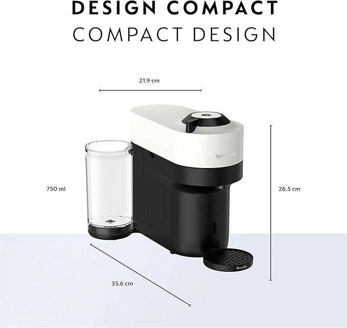 Nespresso Vertuo Pop+ Coffee and Espresso Maker by Breville Coconut White (Renewed)