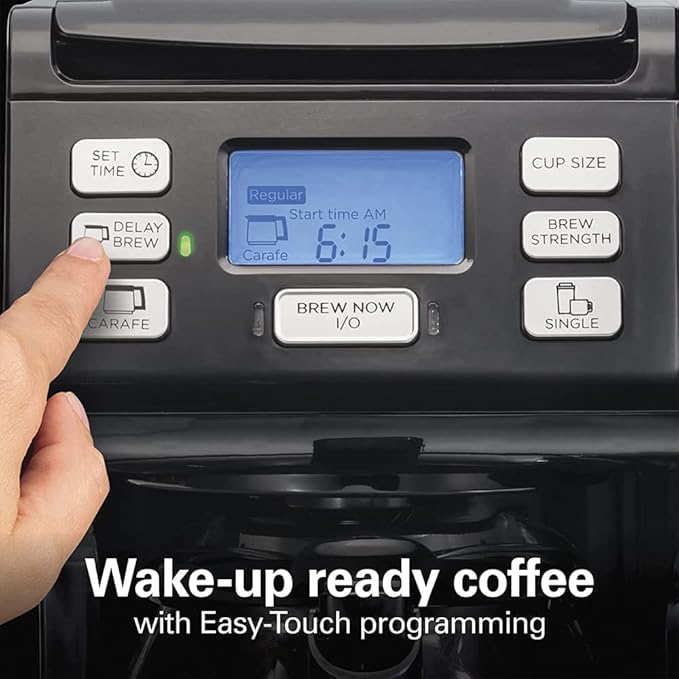 Hamilton Beach 49902 FlexBrew Trio 3-way Coffee Maker K-Cup/Ground Compatible Black Bundle with 1 YR CPS Enhanced Protection Pack (E9HB49902)