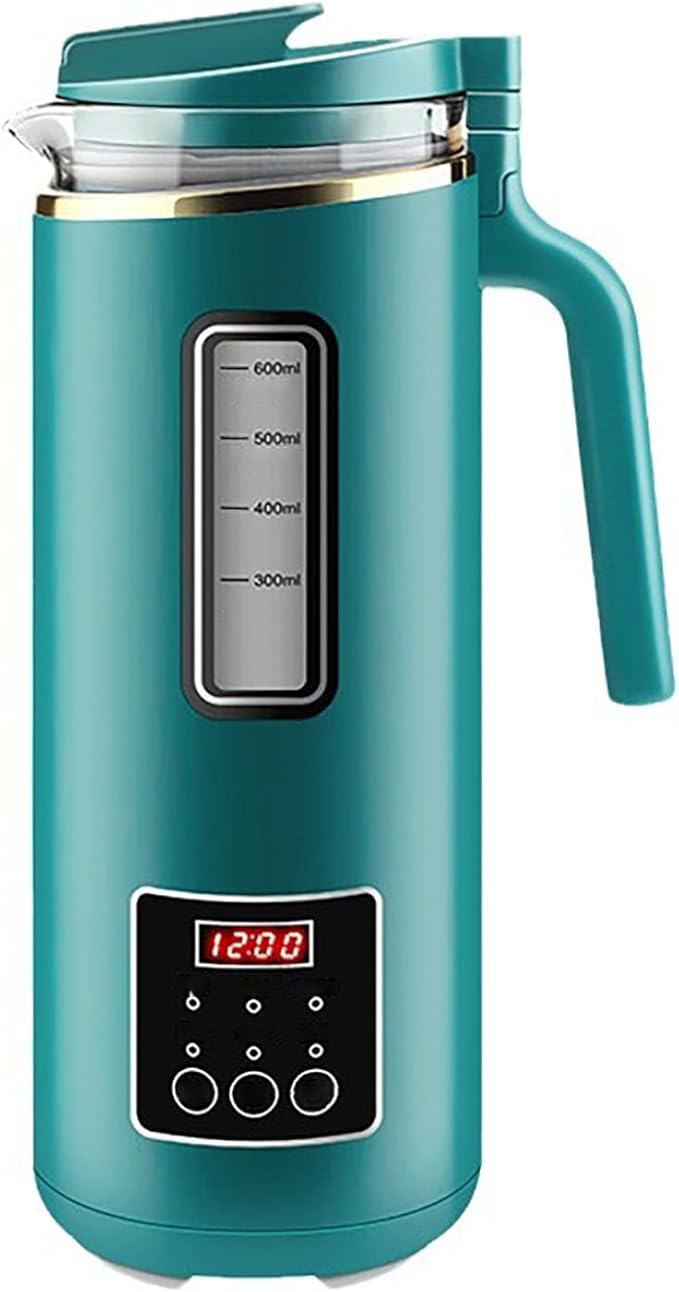 Mini Soy Milk Maker 600ml 110V Quiet Blender with 9 Functions Automatic No-Filter No Net Grinding Touch Control for 1-2 People Baby Food Juice Hot Drinks