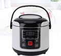 12V Car Rice r 2L Portable with Steaming Basket Non-Stick Inner Pot Insulation Function &amp 24H Timer for Travel Cars