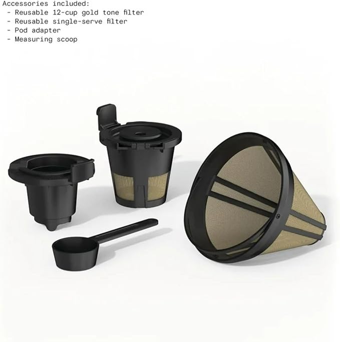 Multi-Brew Coffee Maker 12-Cup Carafe + Single-Serve Pods or Grounds Over Ice Touch Display by Drew Barrymoree. (Lavender)