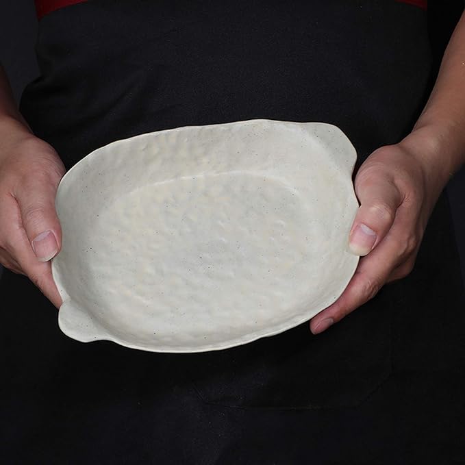 Porcelain Dinnerware Sets 27 Pieces Ceramics Dinner Combination Set | Hand Made Hand Pinch Series Cereals Bowls and Steak Plates Sets