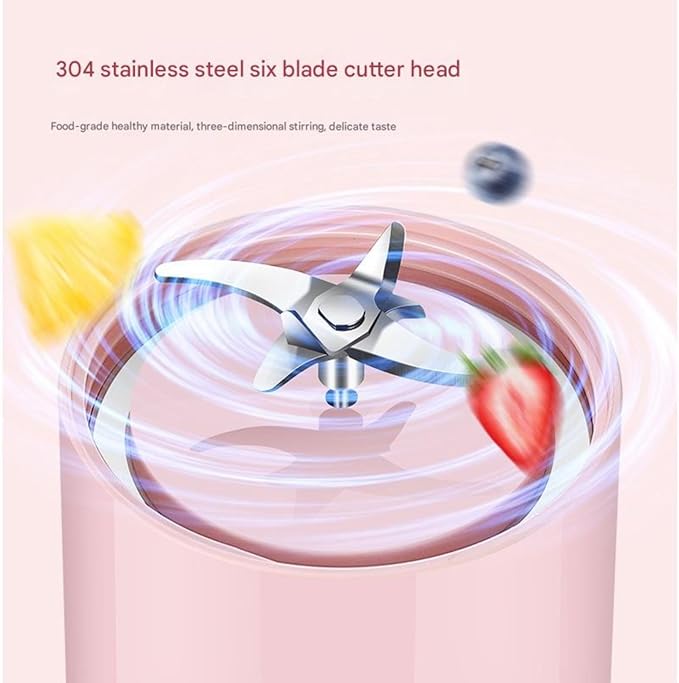 400ml glass juicer | 1500mAh long battery life 40s fresh juice | 304 steel blade with six blades for crushing ice | portable for home office and outdoor use (green2)