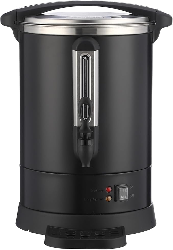 100-Cup (14L) Commercial Coffee Urn – Stainless Steel Electric Hot Beverage Dispenser with Fast Brew &amp Double-Wall Insulation Easy to Clean for Large Events Catering Churches and Gatherings