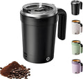 2026 New Electric Coffee Mug with a Built-In Lcd Thermometer Perfect for Brewing Coffee Milk Cocoa Etc Made of 304 Stainless Steel Upgraded Digital Touchscreen Mode (Black)