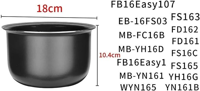 1.6/3/4/5/6L Electric Pressure Cooker LinerCompatible for Midea(18.10.4cm)