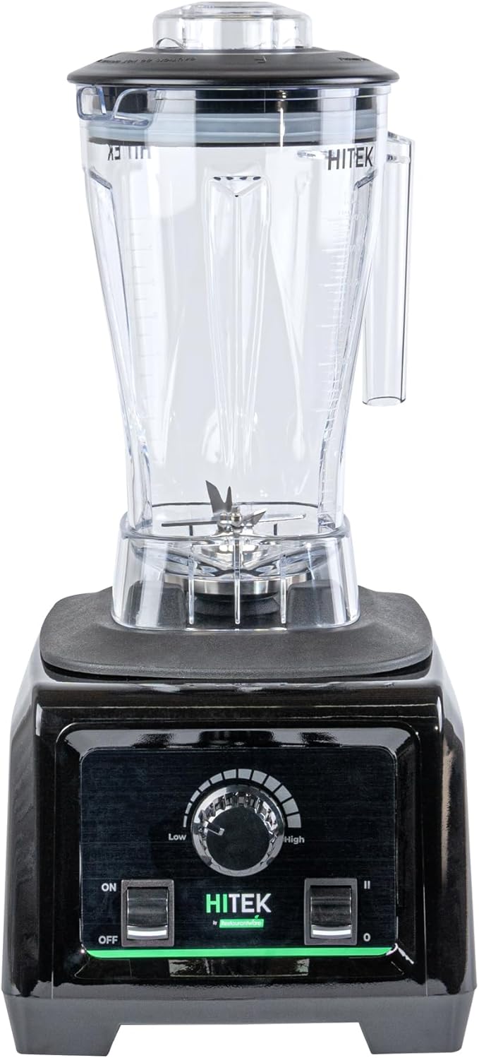 Restaurantware-Hi Tek 3 HP Commercial Blender 1 Variable Speed Heavy-Duty Blender - 64-Ounce Tritan Jar Toggle Control White Plastic Industrial 3 HP Motor