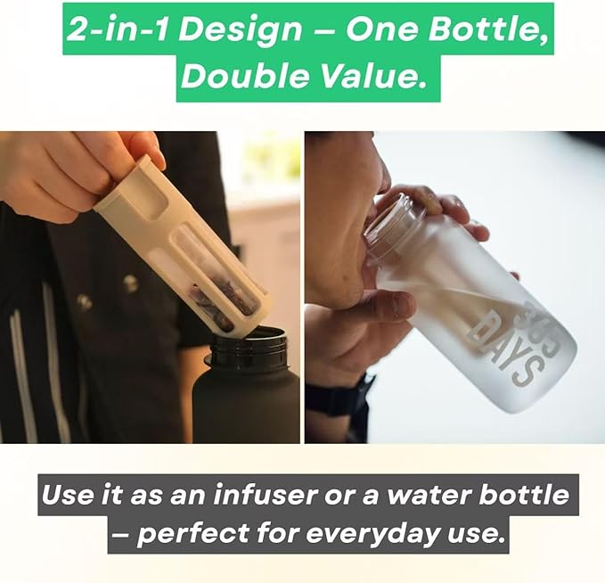 WEMUG Portable Cold Brew Maker 18.6 oz Modern Simple design Leak Proof Ultra Light BPA-Free Durable Plastic 365 (black)