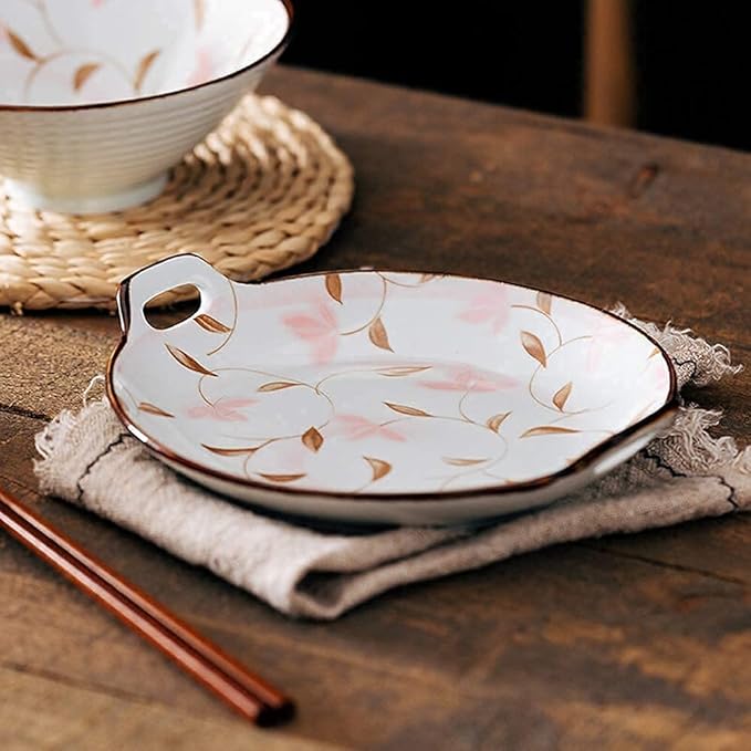 Dinnerware Set Kitchen And Dining 28-Piece Porcelain Underglaze Tableware Set Japanese Cherry Blossoms Ceramic Dishes Set With Bowls Plates Service For 8 Great Gift F