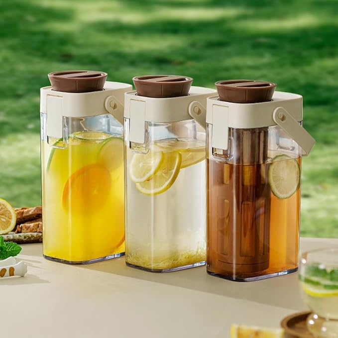 watchget Cold Brew Coffee Maker 1000ml/35oz Iced Tea and Coffee Brewer with Removable 350 Mesh Filter Portable Space-saving and Airtight Seal Pitcher for Home and Garden
