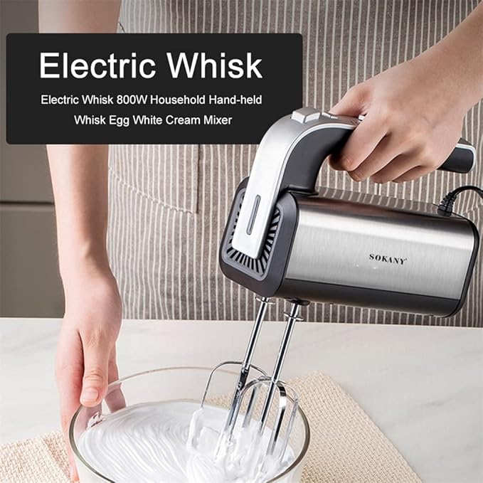 Electric Food Mixer Hand Blender Egg Beater Mixer Spiral Whisk Crea (Color : A Size : As the picture shows)