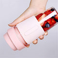 Portable Electric Juicer Blender USB Mini Fruit Mixers Juicers Fruit Extractors Food Milkshake Multifunction Juice Maker Machine(Pink)