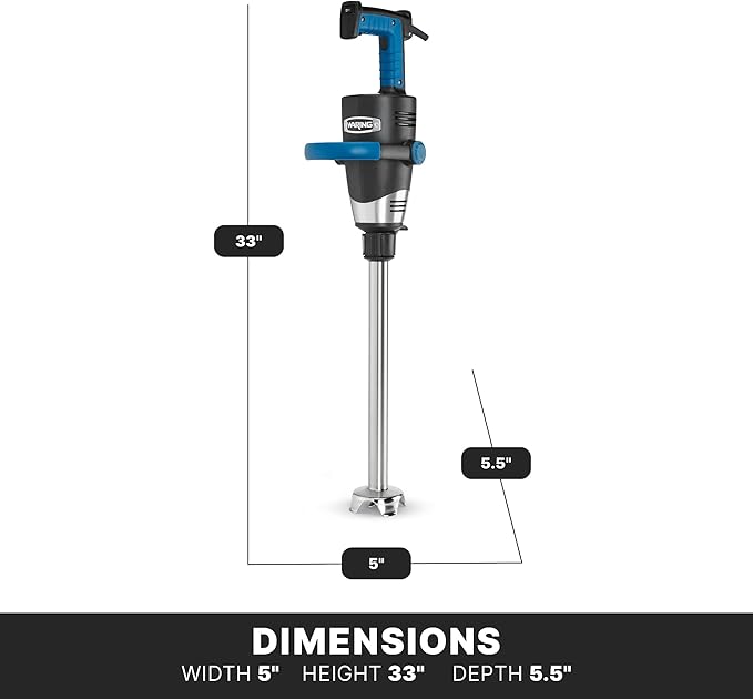 Waring EVOX 18 Big Stik Immersion Blender 1.5 HP Variable Speed 35-Gallon Capacity for Sauces Dressings Marinades &amp Soups WSB650X