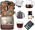 DS&ampDV Coffee Set Incl. Coffee Scale Glass DriperManual GrinterPour Over KettlePaper FiltersDouble Wall Mug for Camping and Travelling (8 in 1 Coffee Makers)