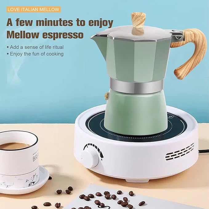 Aluminum Italian Espresso Machine Percolation Stove Burner Pot Coffee Moka Pot