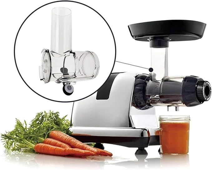 Juice Attachment Compatible for Omega Juicer Large Diameter Slow Speed with Leak Proof Nozzle Cover 8006 8003 8051