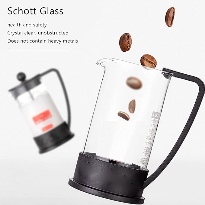 Press Coffee Maker Coffee Press CaffettiereCoffee Maker Coffee &amp Tea Maker Thickened Borosilicate Glass Coffee Press Filter Screens Rust-Free and Dishwasher Safe - Easy to Clean ( Size : B )