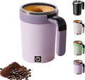 2026 New Electric Coffee Mug with a Built-In Lcd Thermometer Perfect for Brewing Coffee Milk Cocoa Etc Made of 304 Stainless Steel Upgraded Digital Touchscreen Mode (Purple)