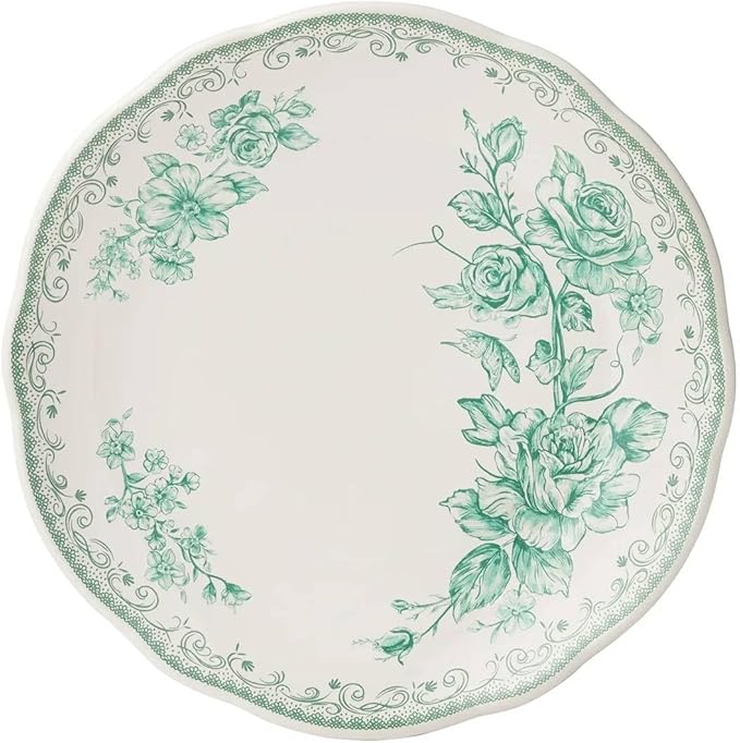 Agatha 12-Piece Stoneware Dinnerware Set Brown (Green)