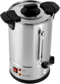 8L/2.11gal Coffee Maker Electric Percolator Coffee Pot Commercial Coffee Urn with Indicator Light Stainless Steel Hot Water Dispenser for Cafes Buffets Offices