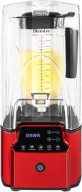 Commercial Blender Fruit Juicer Smoothie Mixer 2.2L/77oz Countertop Blender Ice Crusher with Soundproof Shield 2200W Self-Cleaning