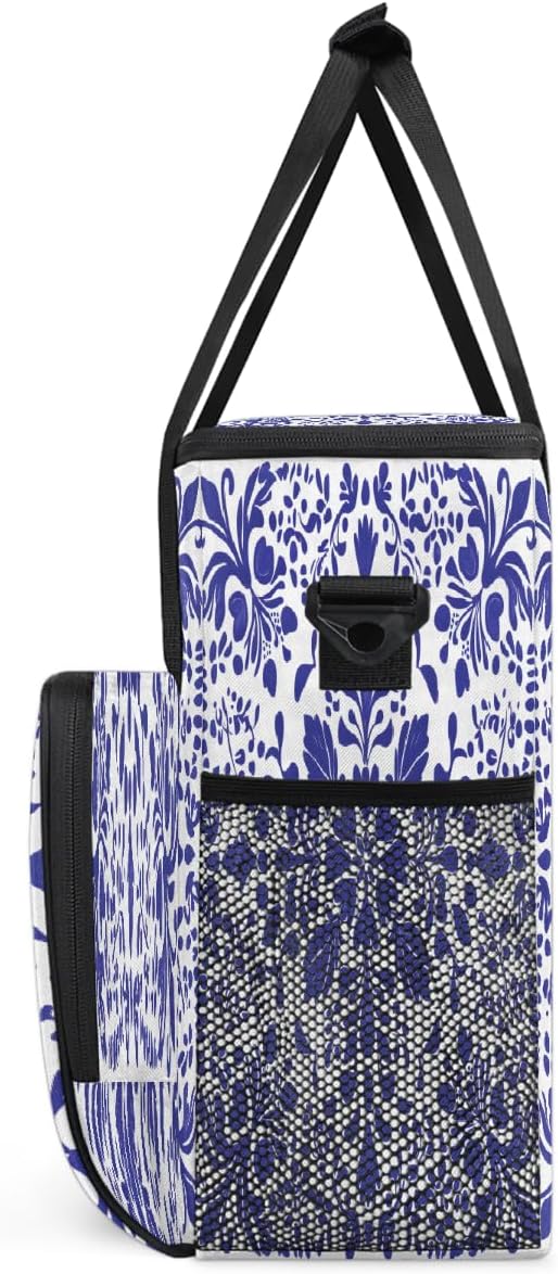Talavera Mexican Style Coffee Maker Carring Bag Travel Carrying Storage Tote Bag Compatible with Keurig K-Mini or K-Mini Plus Portable Single Serve Coffee Brewer Case with Pockets for K-cup Pods