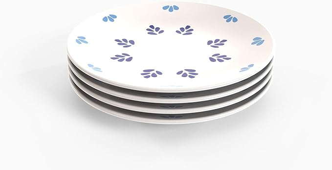 TervisHome Melamine - 12-Piece Dinnerware Set | MediterraBlue Collection | Durable Stoneware-like Quality Dishwasher Safe Perfect for Indoor and Outdoor Use