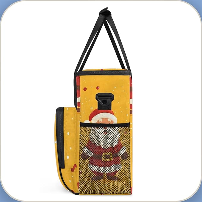Cute Santa Claus Coffee Maker Carrying Bag Magical Santa Claus Travel Storage Bag Compatible with K-Mini or K-Mini Plus Single Serve Coffee Brewer Carrying Case with Pockets &amp Shoulder Strap