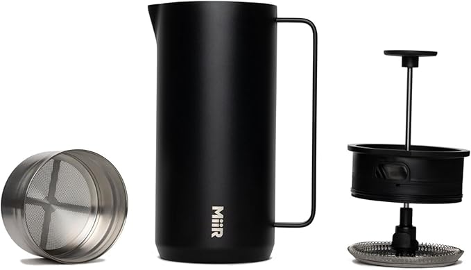 MiiR New Standard French Press - 33oz Stainless Steel Insulated French Press Coffee Maker