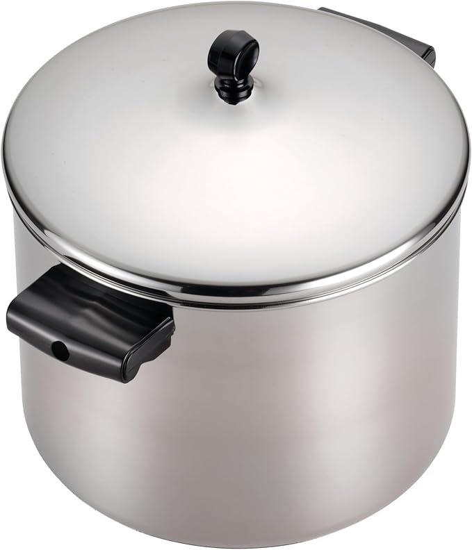 Farberware Classic Series Anniversary Edition Stainless Steel Cookware Set and Lids Induction Ready Dishwasher Safe 8 Piece Pots and Pans Metal Utensil Safe - Stainless Steel