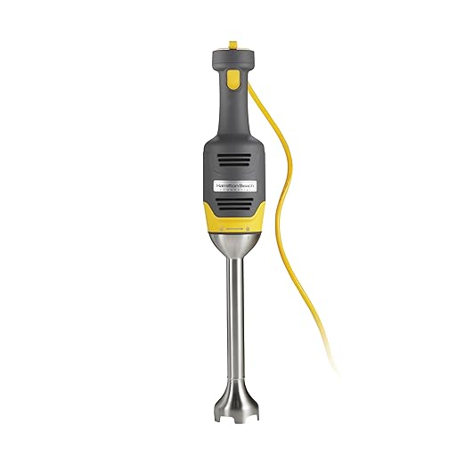 Hamilton Beach Commercial HMI009 BigRig Compact Immersion Blender with 9 Inch Shaft Up to 3 Gallons Capacity Variable Speed Easy to Use NSF Certified