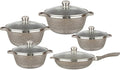 Pots and Pans Sets Nonstick Cookware Sets Granite Cooking Pots and Pans with Glass LidsMarble Coated Aluminium Home Kitchenware with SaucepansFrying PanStock Pot10 Piece