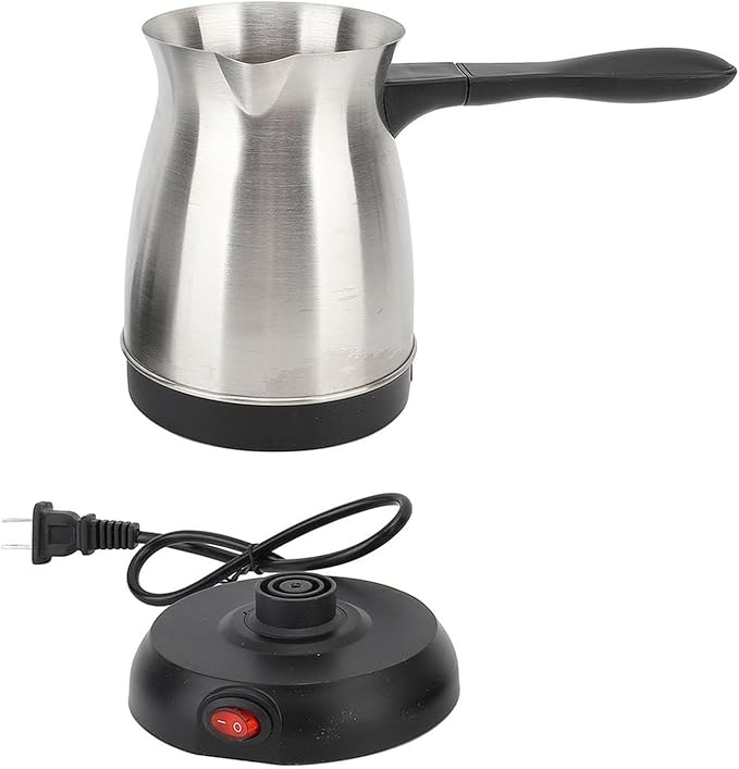 Pomya Turkish Coffee Maker Turkish Electric Coffee Maker Machine 5 to 6 Cup Brewing Capacity Stainless Steel Electric Coffee Pot for Delicious Turkish &amp Greek Coffee 600ML