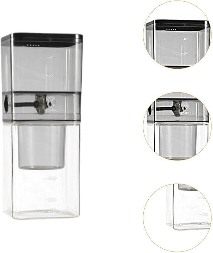 Ice Drip Coffee MakerCold Brew Maker Iced Coffee PitcherSturdyCoffee Pot Cold DripIced Coffee Brewer for CampingHomeBar White(Tea Color)