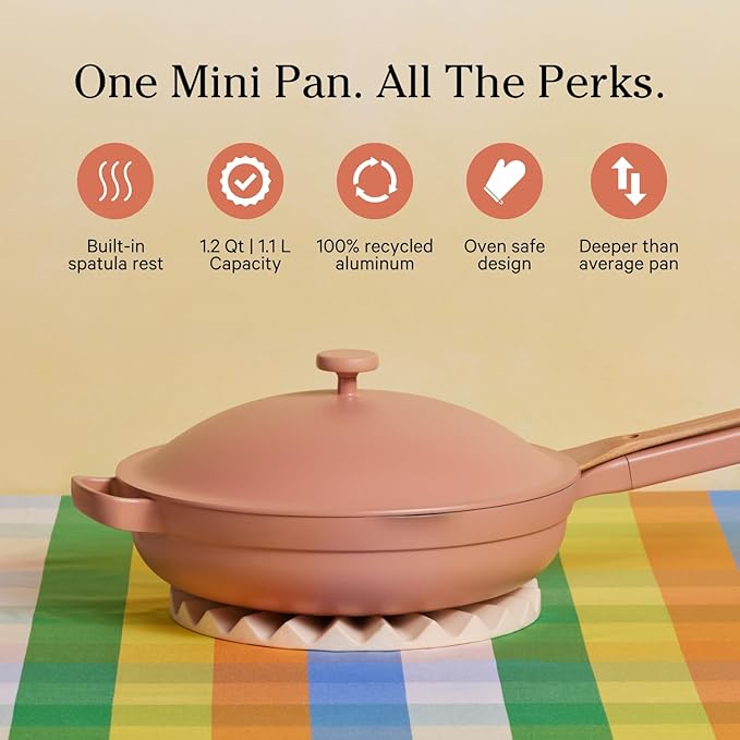Our Place Mini Home Cook Duo - 8.5 Always Pan &amp Small Perfect Pot Bundle | Multi-Functional Cookware Set Replaces 18 Pieces | Spice
