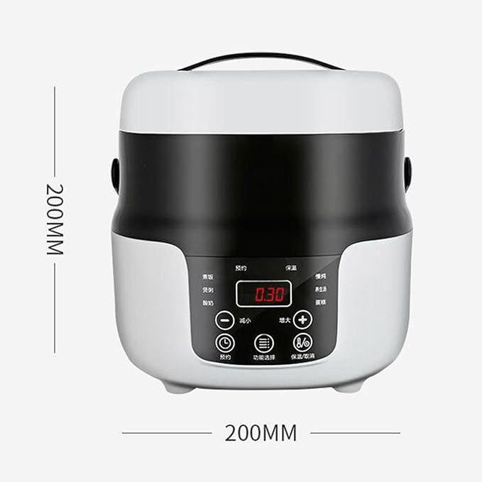 Travel Rice Cooker Rice Cooker for Car Meal Heater with Measuring Cup 2L Rice Cooker Electric Rice Cooker for Camping RV 12V to 24V(24V for Trucks)