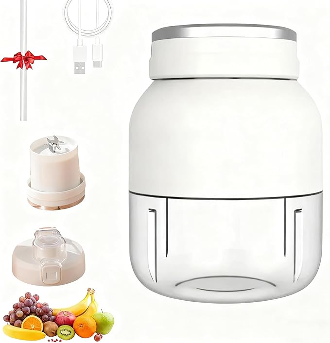 Blender Mini Japan 28/37fl Oz Hand Blender Leak Proof Design No Filter Required | Wireless | One Cup with Double Lid USB-C Rechargeable for Smoothies Shakes (1pc B 28fl Oz)