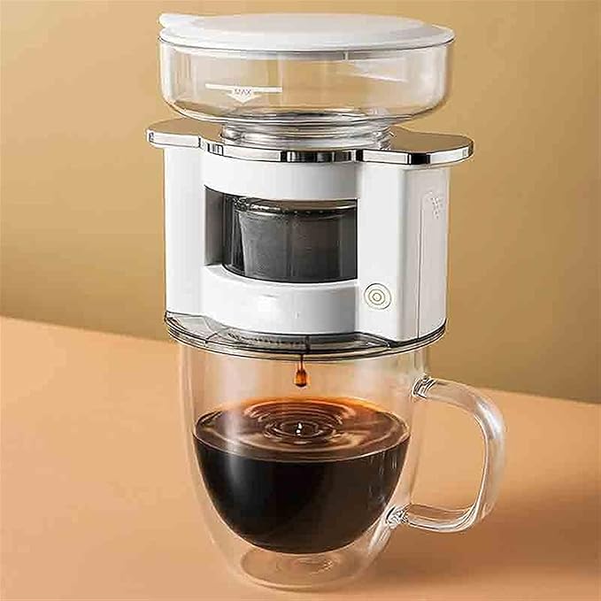 Coffee Machine Drip Coffee Machine Programmable Coffee Machine Automatic Household Small Hand Coffee Machine Suitable For Brewing Coffee (Color : Rojo) 20240311