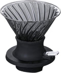 Immersion Coffee Dripper Switch Pour Over Dripper Immersion Dripper Switch Coffee Maker Glass Coffee Filters V02 Set(BlackFilter Cup)