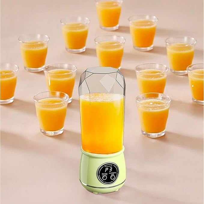 Personal Blender - 550ML Portable Cordless Powerful High Speed Blades Feature Leakproof Travel Feature Kitchen Appliances Equipment Clear Bottle Gym Camping Fruits Vegetables