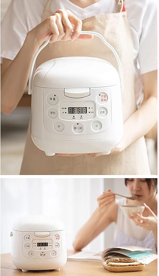 Rice Cooker &amp Steamer 2L Large Capacity Aluminum Alloy Non-Stick Liner for Family Dormitory for 2~4 People Rice Cooker